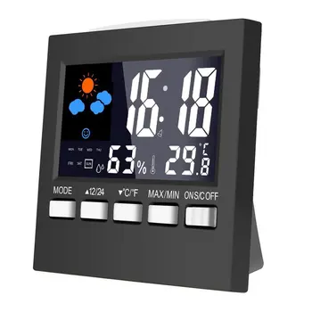  LCD-Digitalni Termometer Vremenske Postaje Ure &Budilka Koledar Sobi Doma Higrometer Termometer Merilnik Temperature in Vlažnosti
