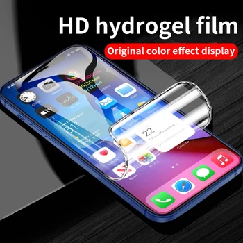  4Pcs Hydrogel Film Ni Steklo Na iPhone 7 11 8 Plus 6 SE 2020 Zaščitnik Zaslon Za iPhone 13 12 Pro X XR XS Max
