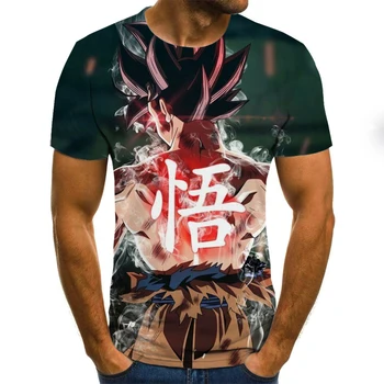 Anime Grafični poletje 3D moška t-shirt Harajuku Vrhovi 3D moška T-shirt Krog Vratu Majica Anime Fantje Oblačila Plus Velikost Ulične